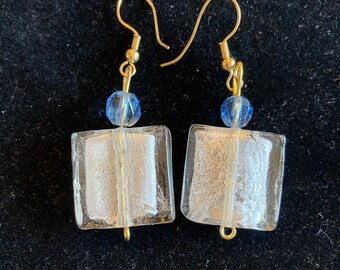 Art Glass and Crystal Earrings