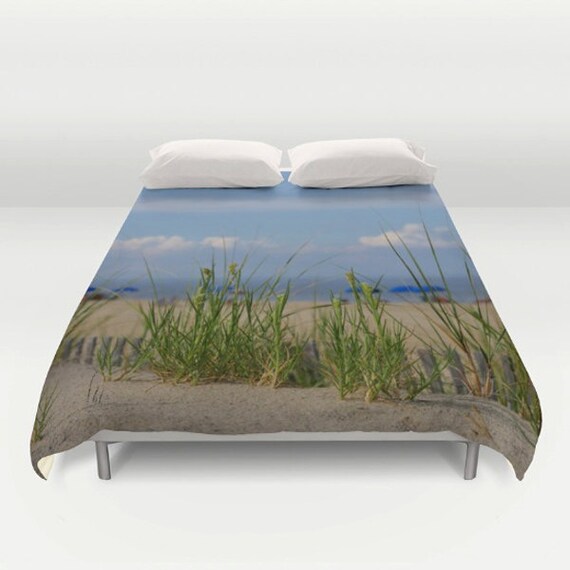 Beach Duvet Covergreen Beige Blue King Queen Duvet Cover Etsy