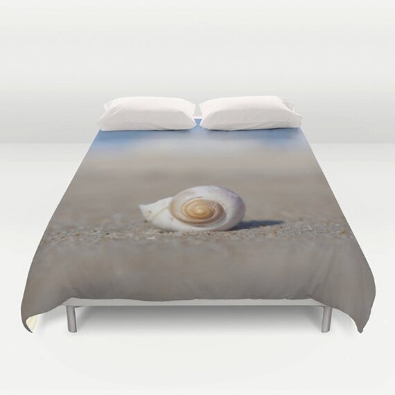 Nautical Duvet Cover Beach Duvet Cover Seashell Art Duvet Etsy