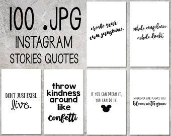 100 Instagram Stories Quote Bundle, Inspirational Quotes, Motivational Quotes, Positive Quotes, Encouraging Quotes, Blogger Resources