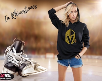 Vegas Golden Knights Hoodie , VGK  Hoodie , Knights Bling  sizes Smal-XL - Large Helmet