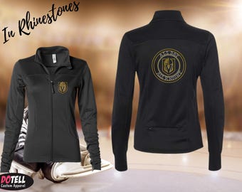 All Day, All Knight, Vegas Golden Knights Jacket In Rhinestones, Vegas Golden Knight  Women's Bling Jacket ,