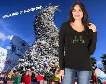 Kraken Christmas, Kraken   Shirt In Rhinestones, VGK Bling Shirt,  Sizes s-3xl