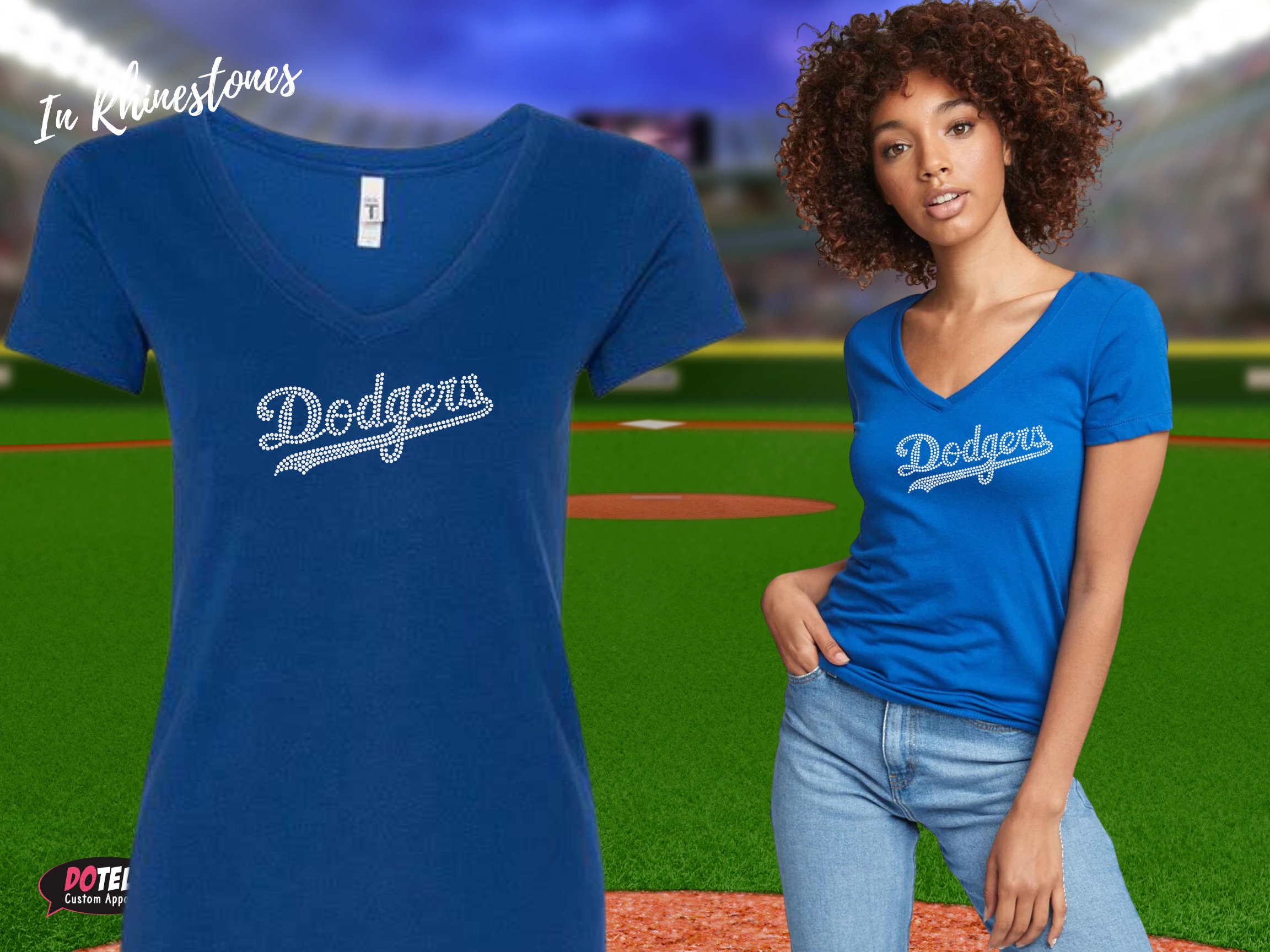 Dodgers Rhinestone Shirt
