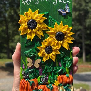 Sunflower decor,pumpkin wall decor,fall,decor, pumpkin patch, autumn wall hanging,Happy Fall Y'all,the great pumpkin,sunflower wall art