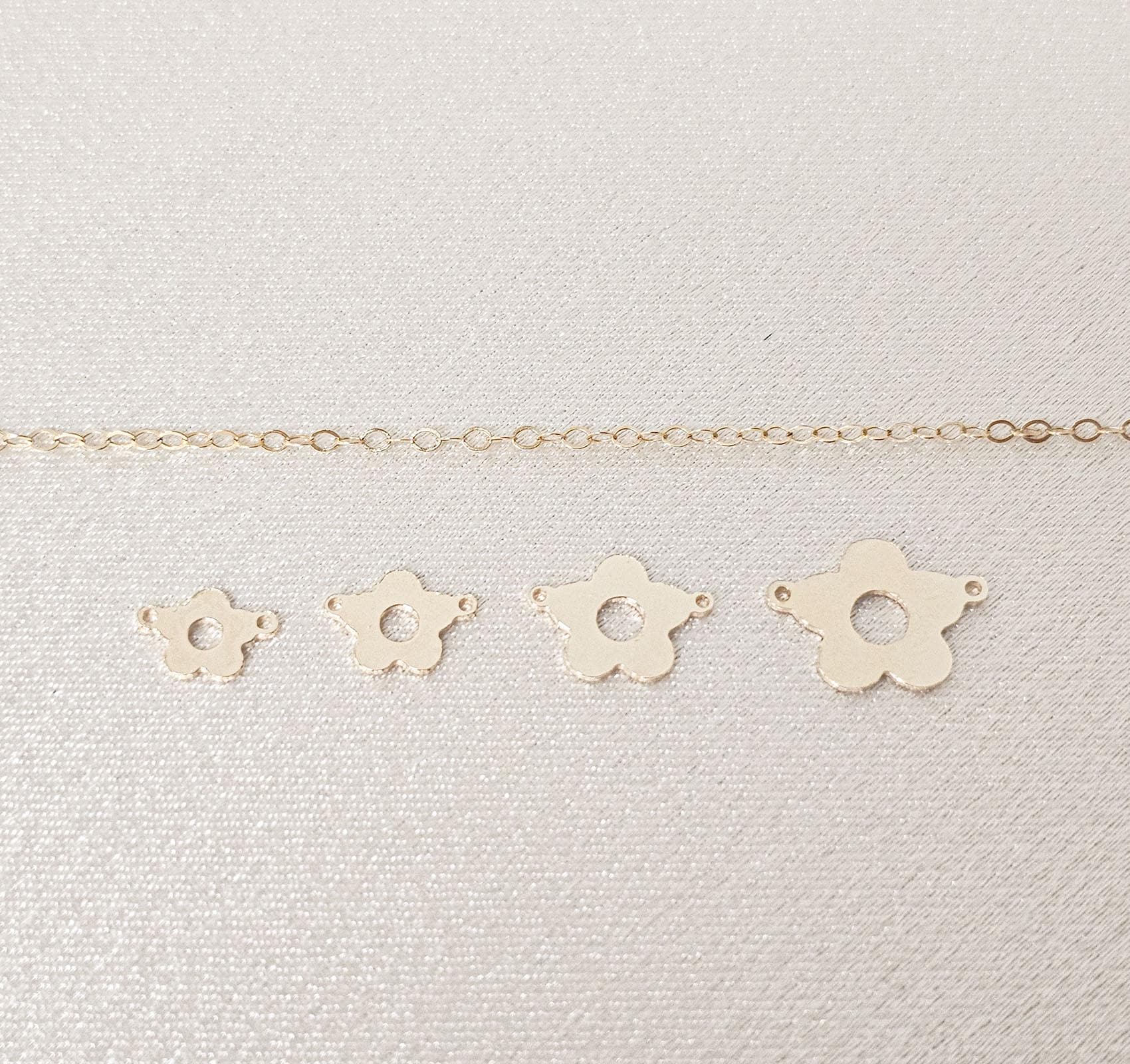 Retro Daisy Connector • 14k Gold Filled, 14k Rose Gold Filled, or