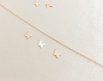 Sideways Butterfly Connectors • 14k Gold Filled, 14k Rose Gold Filled, or Sterling Silver • Permanent Jewelry Connectors