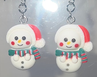 Snowman and Gingerbread earrings