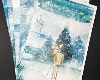 Christmas Deer Greeting Cards