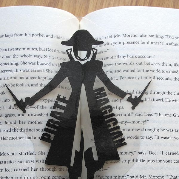 Thief. Pirate. Magician. - A Gathering of Shadows Inspired Bookmark DIY Hand cut Silhouette Custom Made Shades of Magic Delilah Bard