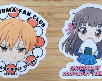 Your choice Chibi FruBa Sticker | Book Club Favor Anime Manga | Planner Bullet Junk Journal Laptop