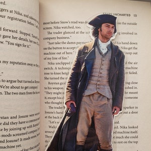 1" x 6.5" Pocket Poldark Bookmark- Ross Poldark Inspired Printed Custom book boyfriend Demelza Aidan Turner Historical Fiction Romance