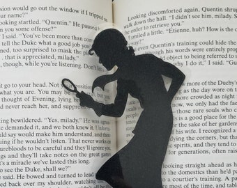 Vintage Nancy Drew Inspired bookmark custom diy silhouette detective PI