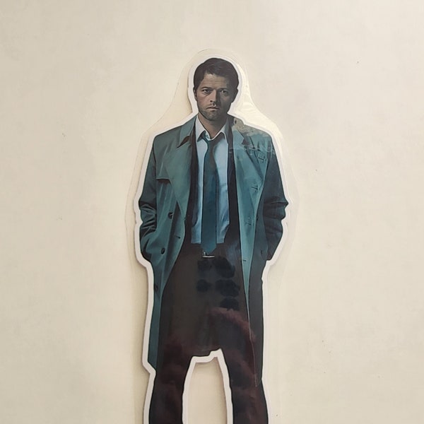 1.5 x 6.5" Pocket Castiel Bookmark | Misha Collins Supernatural Inspired Handcut Book Boyfriend Arch Angel Bookish Gifts Party Favors