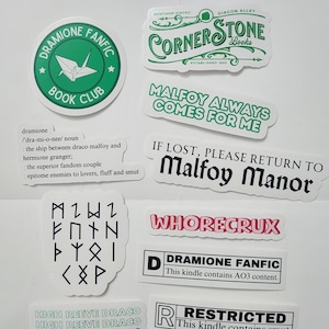 Dramione Kindle Mini Sticker Pack | AO3 Fanfiction | Planner | Bullet Journal | Scrapbooking | Draco Hermione  | Book club Party Favor