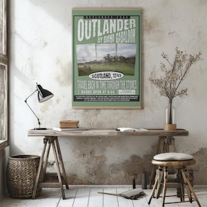 DIGITAL Outlander Time Travel Tour Print| Home Decor | Poster | Birthday Gift | Bookish Art  Poster | Digital Download | Claire Jamie Fraser