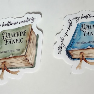 Dramione Dreomione Book Sticker | AO3 Fanfiction| For Kindle Waterbottle | Planner | Bullet Journal | Laptop sticker | Draco Hermione Theo