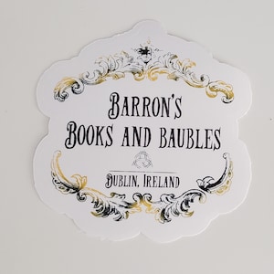 Barrons Books and Baubles Sticker- The Fever Series by Karen Marie Moning inspired bookmark fae faeries mac halo darkfever kmm fan
