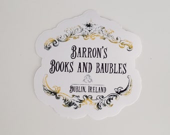 Barrons Books and Baubles Sticker- The Fever Series by Karen Marie Moning inspired bookmark fae faeries mac halo darkfever kmm fan