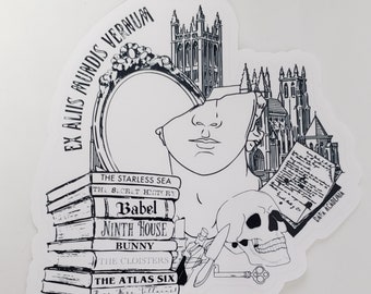Dark Academia Sticker| Handmade custom dark academia vibes the secret history if we were villains bunny babel the starlets sea school