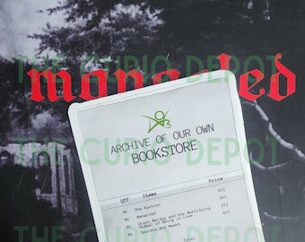 Dramione Receipt Sticker | Potter AO3 Fanfiction| For Kindle E-Reader Planner Notebook Bullet Journal Laptop