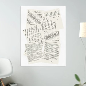 DIGITAL The Letters Collage Print| Home Decor | Poster | Birthday | Art Print| Bookish Art | Digital Download | Divine Rivals | Rebecca Ross