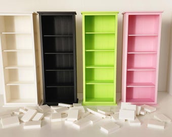 Mini Library Starter Kit Bookshelf & Blank Books| Reading Tracker Bookish Decor | E- Reader Trophy Shelf | 3D Printed PLA