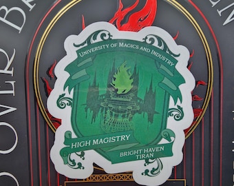 High Magistry Sticker | Bright Haven Tiran Sciona | For Kindle Waterbottle | Planner | Bullet Journal | Laptop sticker | Dark Academia