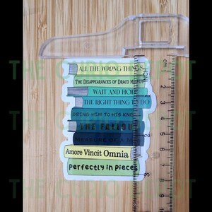 Dramione Book Stack V2 Sticker | Potter | AO3 Fanfiction| Kindle Waterbottle | Planner | Bullet Journal | Laptop sticker | Draco Hermione image 2