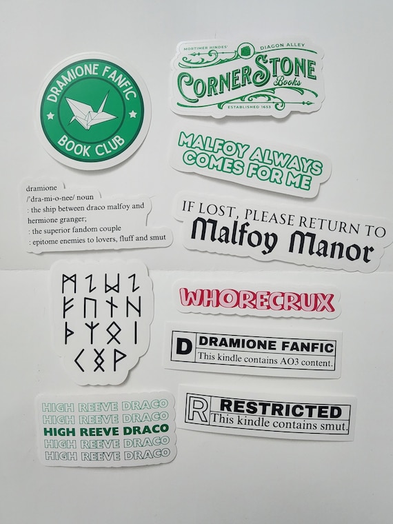 Dramione Kindle Mini Sticker Pack | AO3 Fanfiction | Planner | Bullet Journal | Scrapbooking | Draco Hermione  | Book club Party Favor