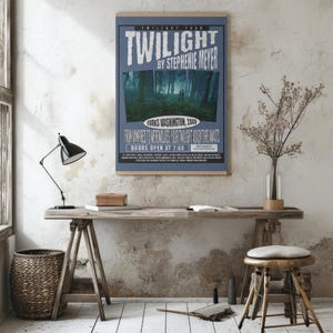 DIGITAL Forks Washington Twilight Tour Print| Home Decor | Poster | Birthday Gift | Bookish Art | Digital Download | Twihards Bella Edward