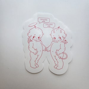 Spicy and Sweet Books Sticker |Kewpie Baby| For Kindle Waterbottle | Planner | Bullet Journal | Laptop sticker | Cute Girlie Pink