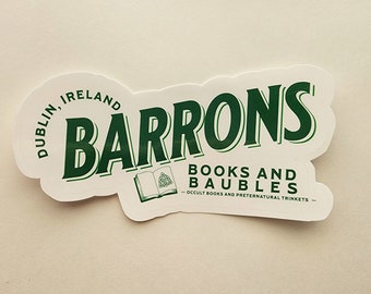 Green Barrons Books and Baubles Sticker- The Fever Series by Karen Marie Moning inspired bookmark fae faeries mac halo darkfever kmm fan