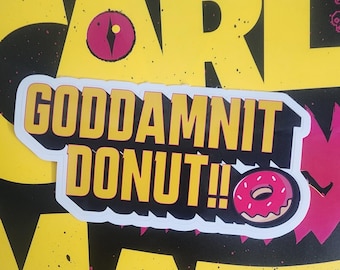 Goddamnit Donut Sticker | Dungeon Crawler Carl | For Kindle E-Reader Planner Bullet Junk Journal Laptop