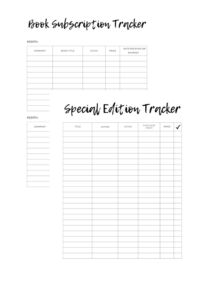 Printable Bookish Sheets | Reading Planner Journal | Book Club Review ...