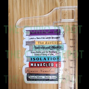 Dramione Book Stack Sticker | Potter AO3 Fanfiction | For Kindle E-Reader Planner Bullet Journal Laptop image 3
