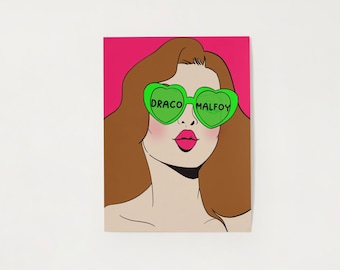 DIGITAL Draco’s Brunette Girl Print| Home Decor | Poster | Birthday Gift| Bookish Poster | Digital Download | Hermione Draco Malfoy