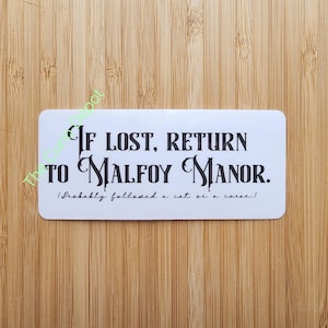 Malfoy Manor Sticker | H Potter | AO3 Fanfiction| For Kindle Reader | Planner | Bullet Junk Journal | Laptop Note sticker | Draco Hermione