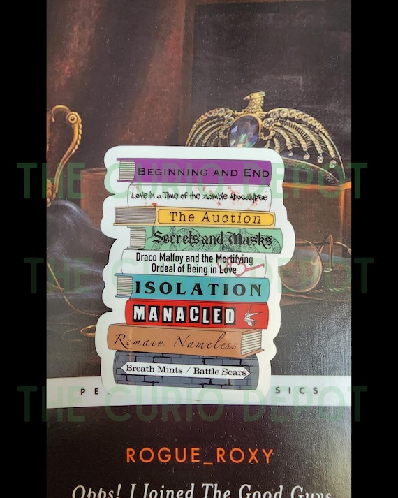 Dramione Book Stack Sticker | Potter AO3 Fanfiction | For Kindle E-Reader Planner Bullet Journal Laptop