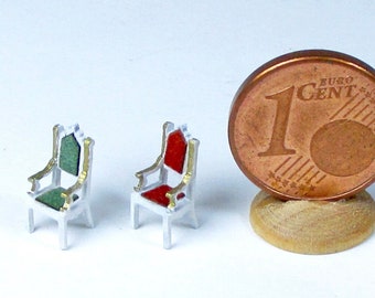 Wooden armchairs, scale 1/144