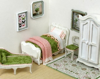 Elegant set for bedroom, handmade, 1/48 scale