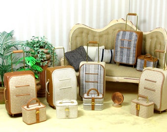 The "Earth" collection: miniature travel set in natural materials, 1/12 scale