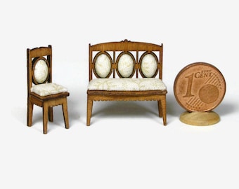 Sofa and chair, scale 1/48