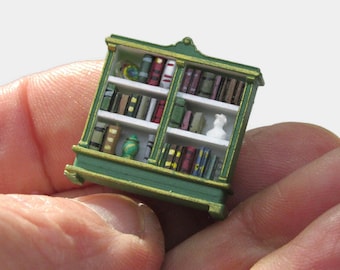 Miniature bookcase, scale 1/144