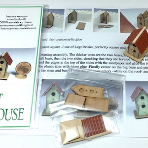 kit for the construction of a bird house, scale 1/12