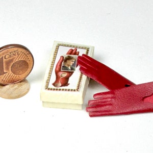 miniature gloves with box, 1/12 scale model 6