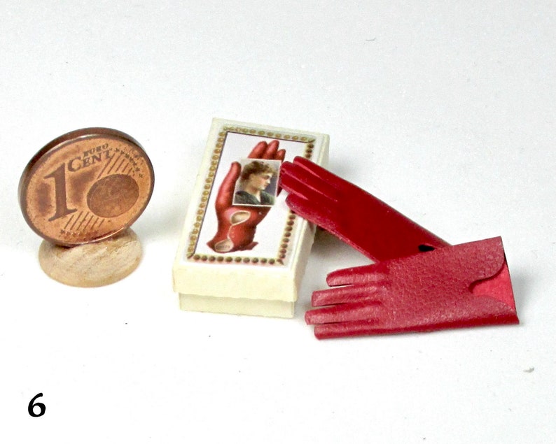 miniature gloves with box, 1/12 scale model 6