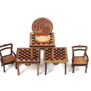 miniature chess table, 1/48 scale image 9