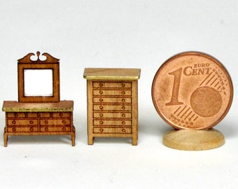 bedroom furniture, 1/144 scale