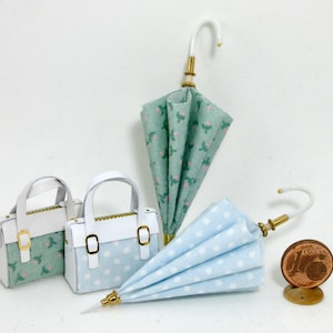 coordinated bag and umbrella, 1/12 scale